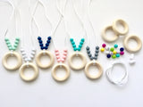 The Autumn DIY Kit -or- Premade | Organic Wood + Silicone Necklace | 15 Color Options