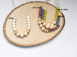 The Ash Wood + Silicone Necklace | 4 color options