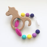 The Beech Teething Accessory | Mix and Match Colors/Pendants