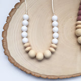 The Ash Wood + Silicone Necklace | 4 color options