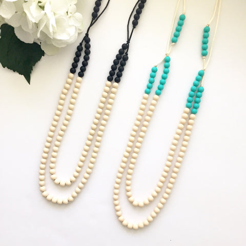 The Emma Double Strand Teething Necklace | 5 color options