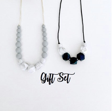 Marble Accent Necklace Gift Set